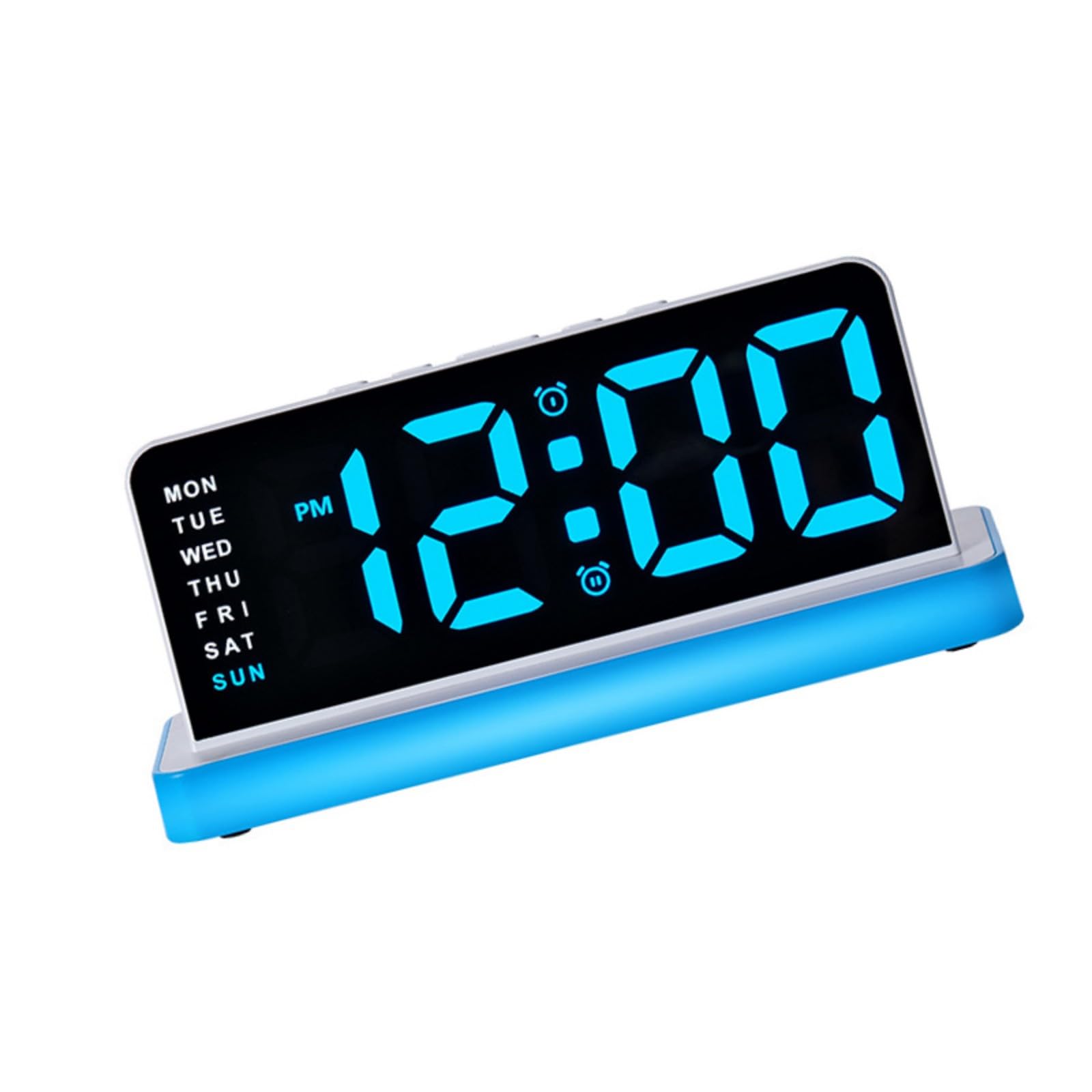 carotoe LED Digital Alarm Clock with 3 Brightness Dimmer Alarm Sound Electric Desk Clock for Bedroom Living Room Bedside LED Digital
