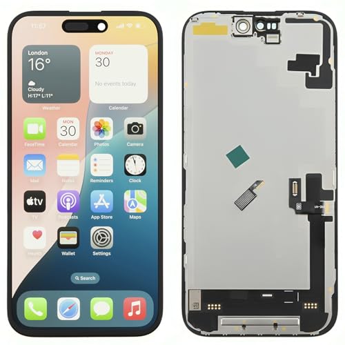 Écran iPhone 16 OLED tactile cassé résolu avec ce remplacement complet haute luminosité