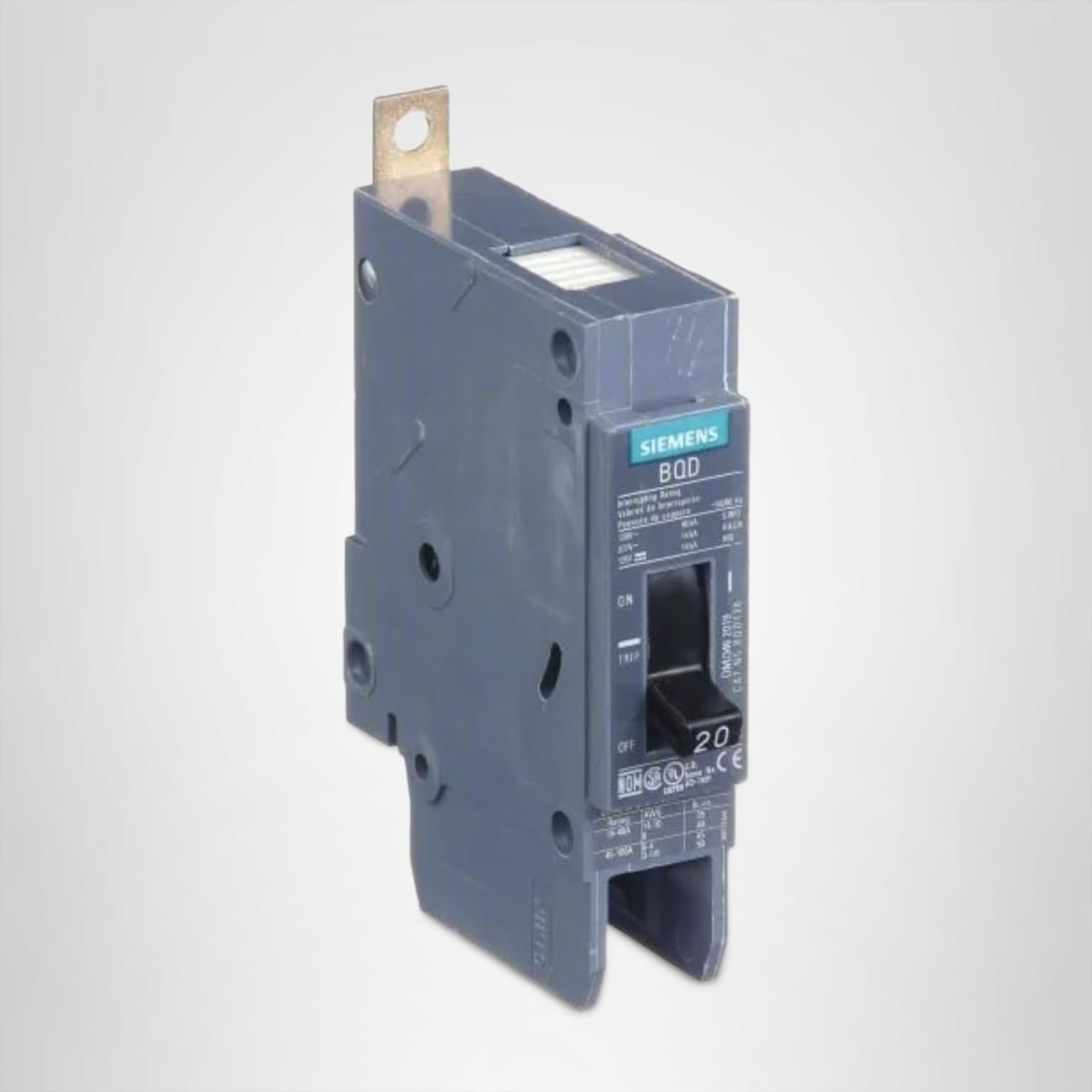 Siemens BQD120 20-Amp Single Pole 277V AC / 125V DC 14KAIC Bolt in