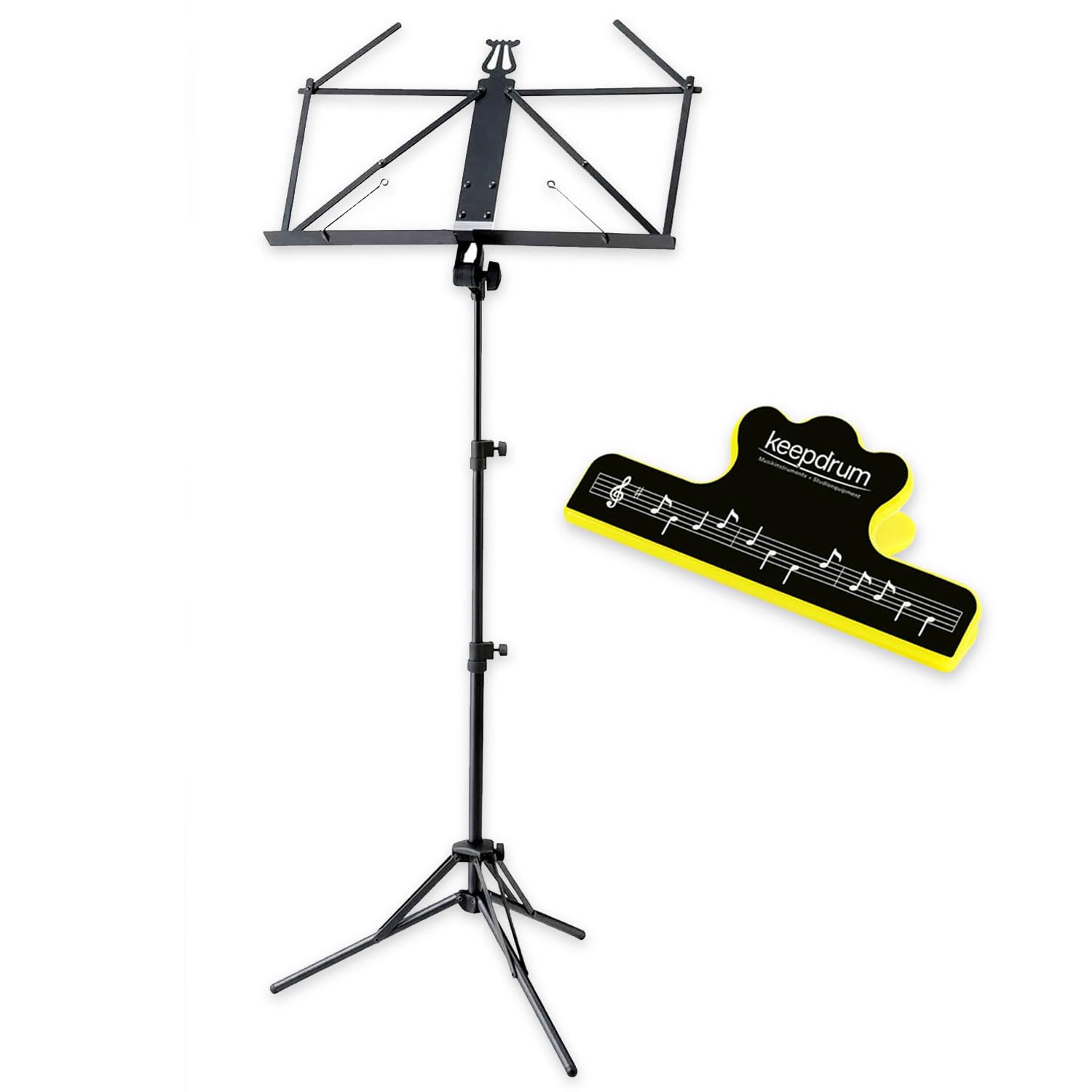 Ruka 37855 Aluminium Notenständer ultraleicht mit keepdrum Notenklammer