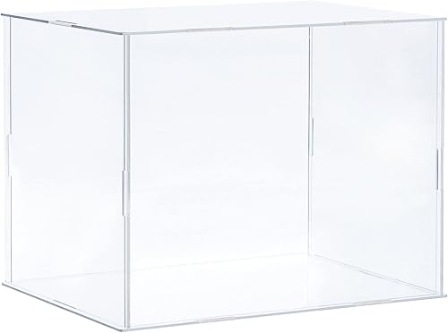 MECCANIXITY Caja plástica de acrílico de la vitrina clara montar escaparate a prueba de polvo 8.3x6.3x6.1 pulgadas para artículos coleccionables