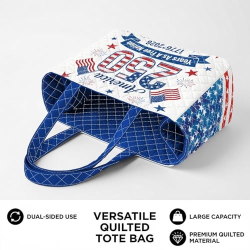 Bolso tote acolchado reversible para mujer miniatura 6