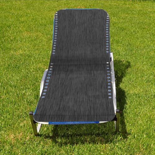 Chaise de camping et plage en toile lavable bicolore de remplacement