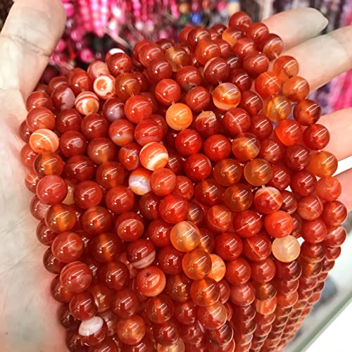 Natural Gemstone Stripes Lace Agate Beads, 8 mm 6 mm 4 mm, Polished and Matt - Image 3