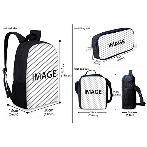 Belidome Basketball Custom Backpack Set with Name for Kids Teens Boy Personalized School Bookbag Set of 3 Pcs with Lunch Box Pencil Case School Supplies2