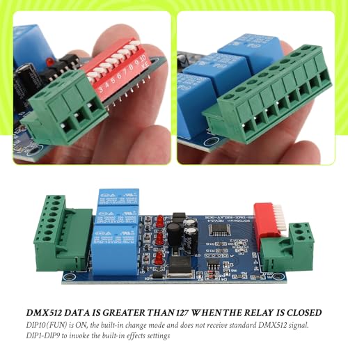 Module DMX512 à relais 3 canaux 5A pour commutation de puissance fluide - 4