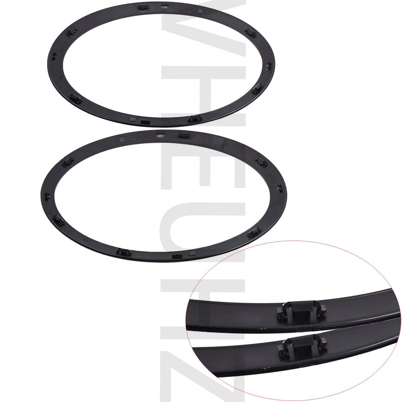 BMW Mini Cooper F55 F56 F57 2014+ Copertura anello fari lato destro e sinistro Nero lucido 51137300631 51137300632