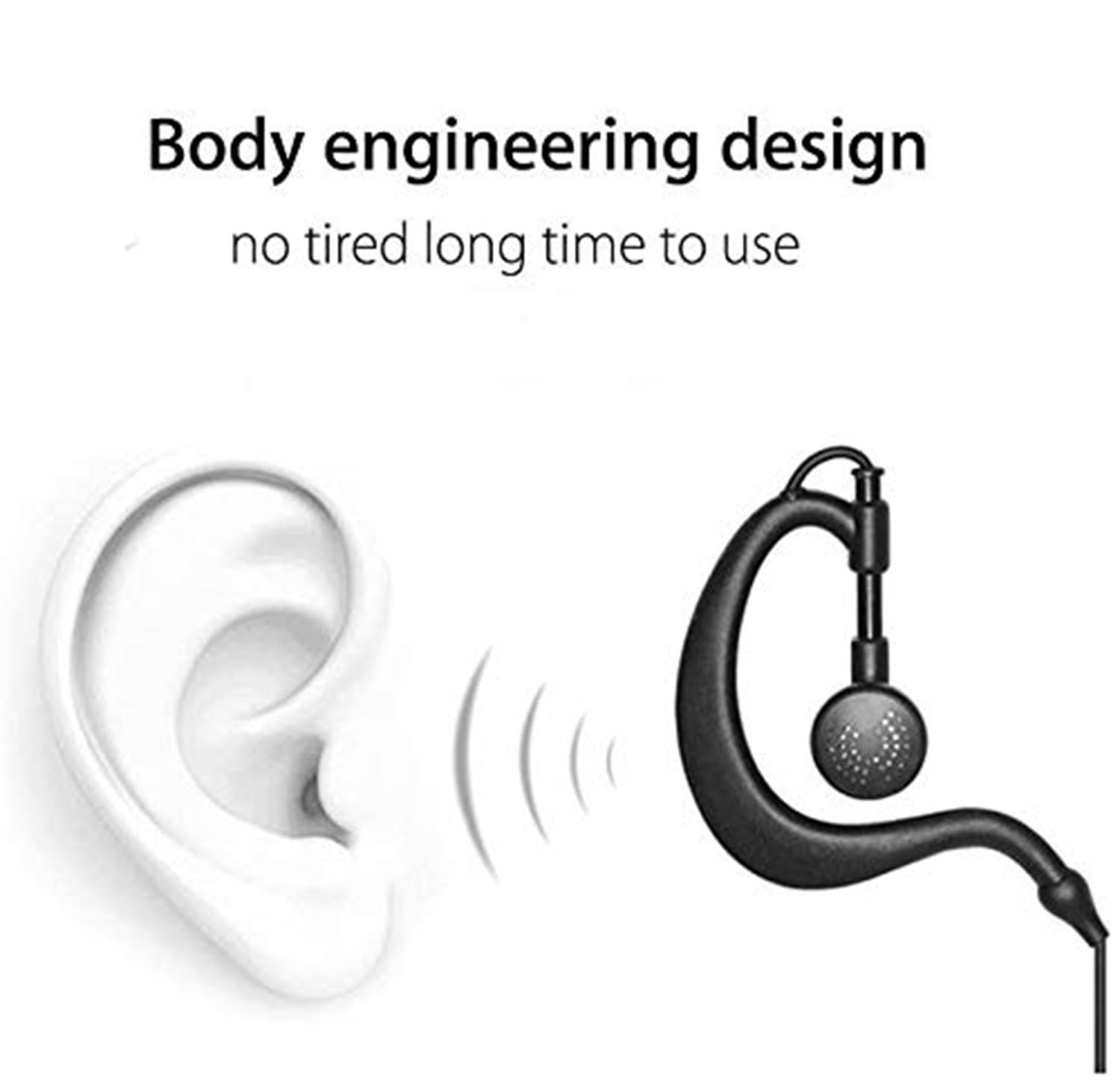 Amazon.com: Walkie Talkie Earpiece with Mic 2 Pin Two Way Radio