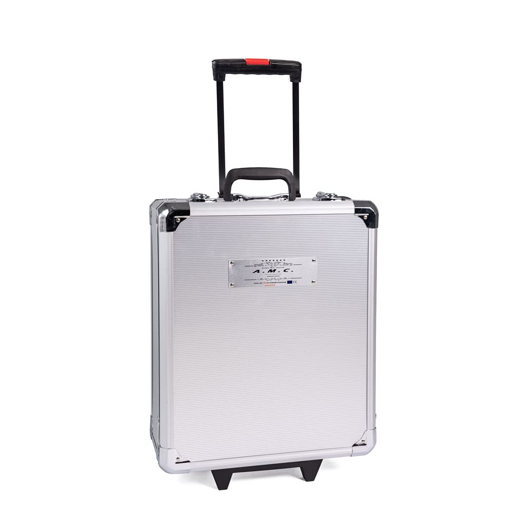 A.M.C. Trolley Porta Attrezzi, Set di Attrezzi da lavoro 849 Pezzi, Valigia Carrello Attrezzi professionale, Portautensili, Cassetta con 3 Cassetti, Trolley da Lavoro