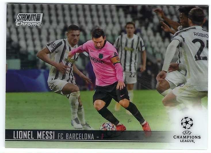 LIONEL MESSI 2020-21 Topps Stadium Club Chrome UEFA Champions League Soccer Card #1 FC Barcelona Argentina Miami
