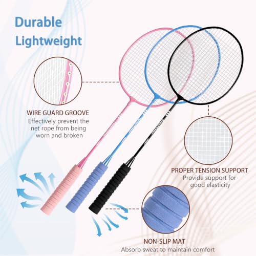 Image of Badminton Set for Family Lightweight Rackets