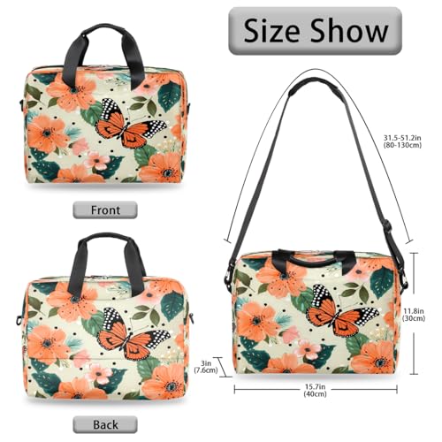 Maletín Vintage Floral para Laptop 16 Pulgadas miniatura 5