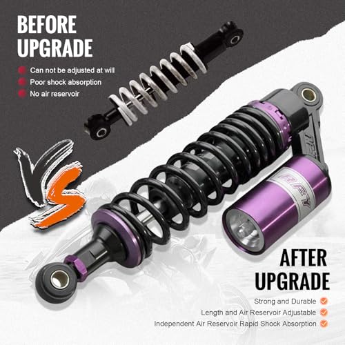 Image of GZYF 320mm 12.6 inch Universal Rear Air Shock Absorbers Suspension for Suzuki for Yamaha for Kawasaki ATV Go Kart Quad Dirt Sport Bikes,Purple