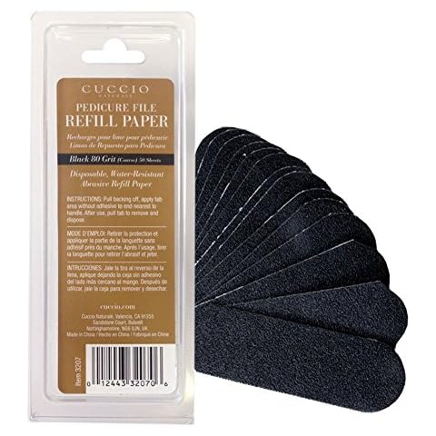 Cuccio 50 x Refill Black 80 grit (for the Stainless Steel Pedi File), (Pack of 1) Cover