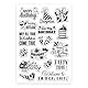 GLOBLELAND Geburtstagsfeier Grüße Transparente Silikonstempel Happy Birthday Klare Stamps Glückwünsche Silikonstempel Für Kartengestaltung DIY Prägung Journaling