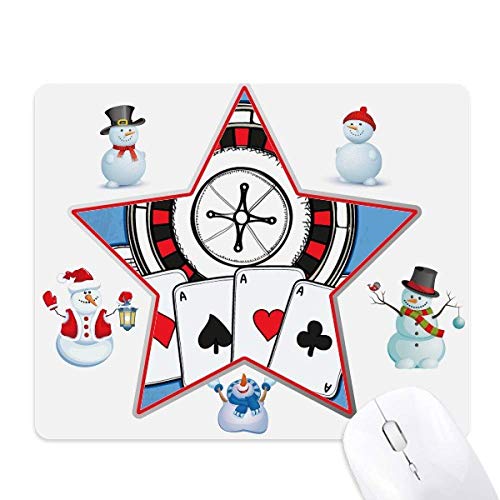 Tapis de souris poker et bonhomme de neige pour le bureau