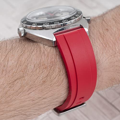 Image of StrapHabit Quick Release Rubber Watch Strap Band FKM 20mm 22mm 24mm
