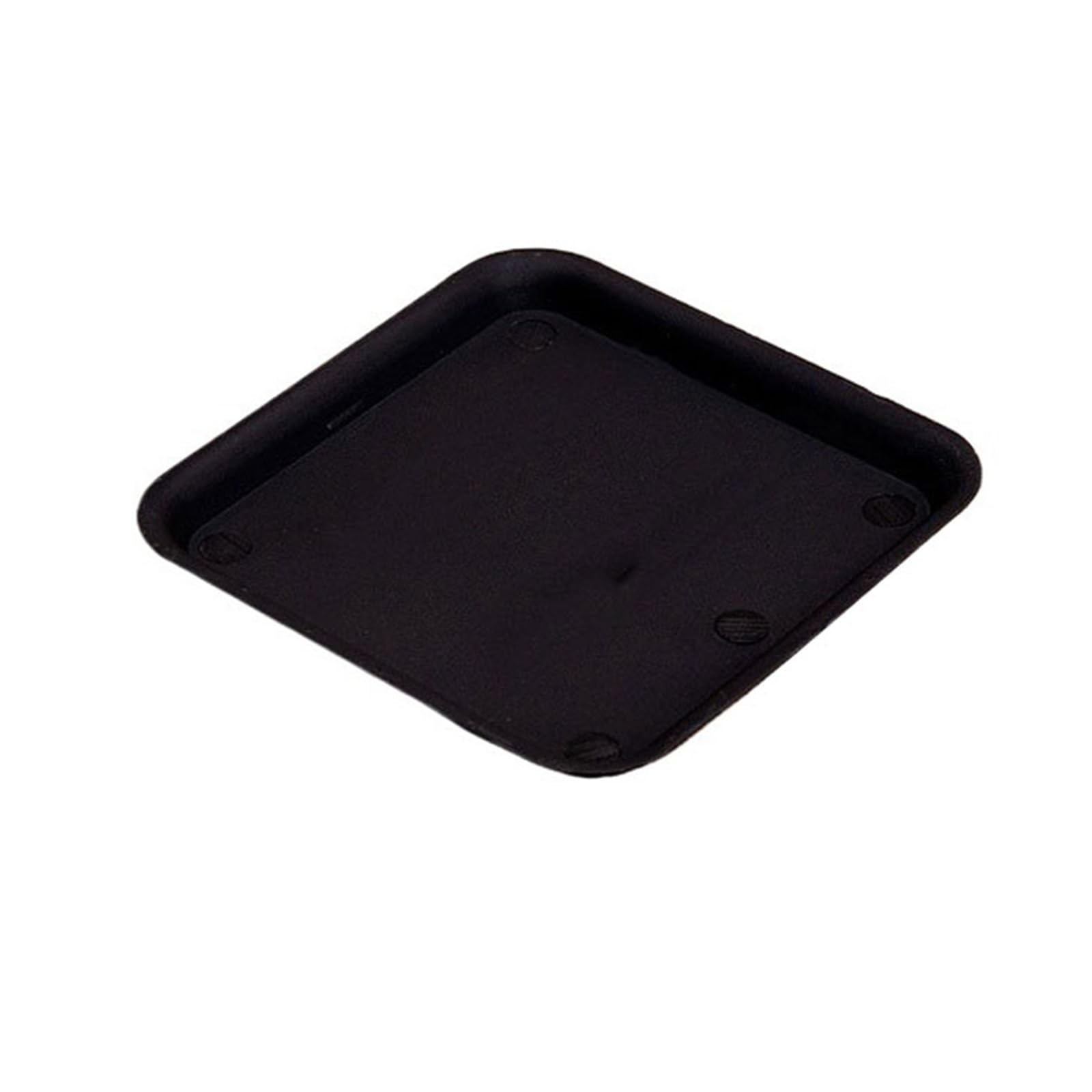 Prettiee plant dish saucer 10Pcs Flower Pot Tray Succulent Plant Square Drip Trays Indoor Outdoor Home Garden Decoration (Black M)