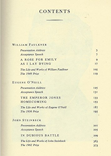 Nobel Prize Library: William Faulkner, Eugene O... B000NZ90E4 Book Cover