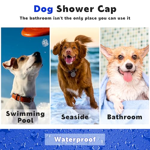 Image of Adjustable Dog Ear Covers for Bath - Waterproof Dog Ear Protection for Showers