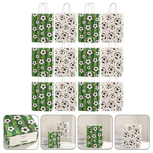 Amosfun 24 Pieces Soccer football bag football candy bags soccer treat bags Paper Bags With