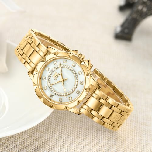 Image of OPK Wacthes for Women Bracelet Dress Easy to Read Stainless Steel Ladies Watches for Female Small Watch Waterproof Luminous Date