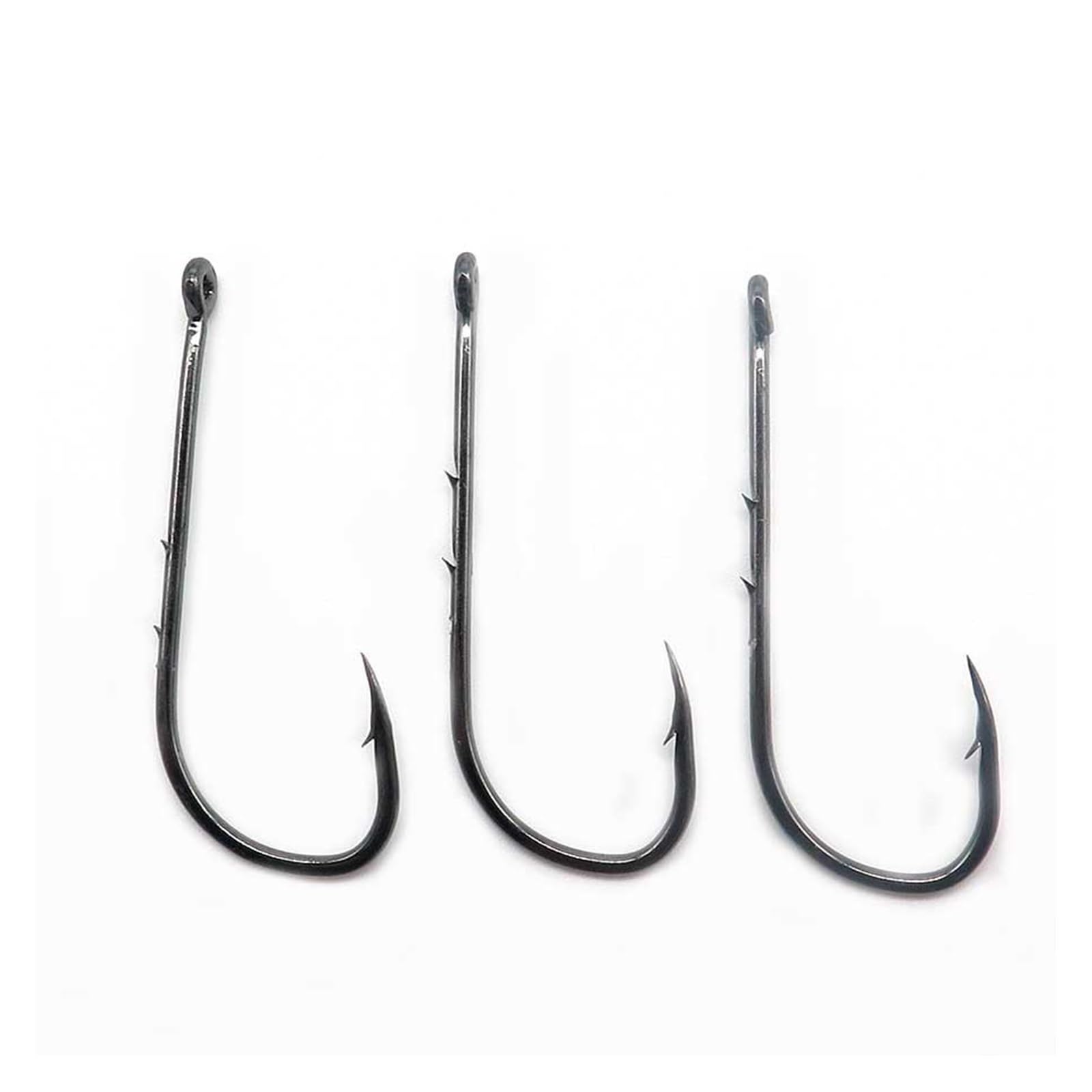 Amo da Pesca, Ami da Pesca, Ami da Pesca Baithhold in Nichel Nero Amo da Pesca in Acciaio ad Alto tenore di Carbonio 100 Pezzi / (Color : Size 1)