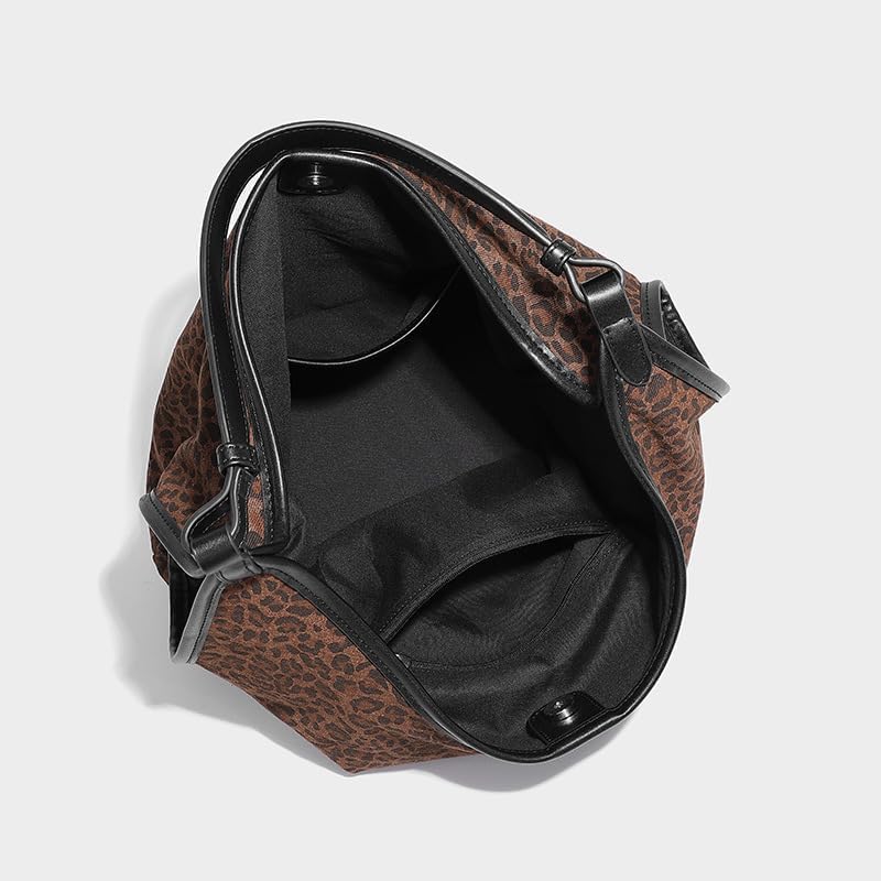 New Leopard Print Tote Bags for Women Large Capacity Travel Shoulder Purses, Women's Fashion Shopping Handbag - Image 5