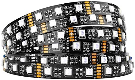 BTF-LIGHTING 5050 RGBW RGB+Warm White (2700K-3000K) 4 Colors in 1 LED 5m 16.4ft 60LEDs/m Multi-Colored LED Tape Lights IP30 Non-Waterproof White PCB DC12V for Bedroom Kitchen Home Decoration
