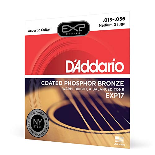 Image of D'Addario EXP17 Coated Phosphor Acoustic Guitar Strings, Medium, 13-56