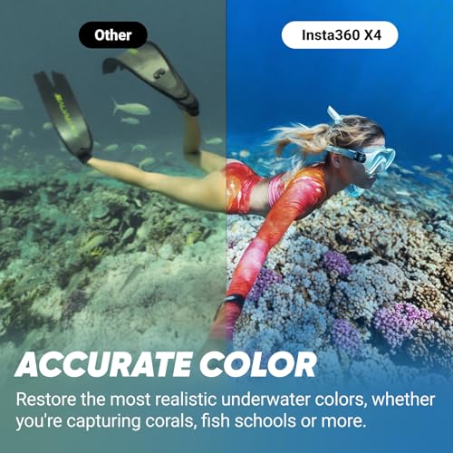 Image of Insta360 X4 Invisible Dive Bundle - 8K Waterproof 360 Action Camera, 4K Wide-Angle Video, Invisible Selfie Stick, Removable Lens Guards, 135 Min Battery Life, AI Editing, Stabilization