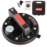 JOKBEN Akku Saugheber für die Handhabung von Glas Keramikfliesen Marmor und anderen Materialien, 300KG Supersaugkraft, Schnelle Druckbeaufschlagung & Automatischer Druckausgleich,Sicher & Langlebig