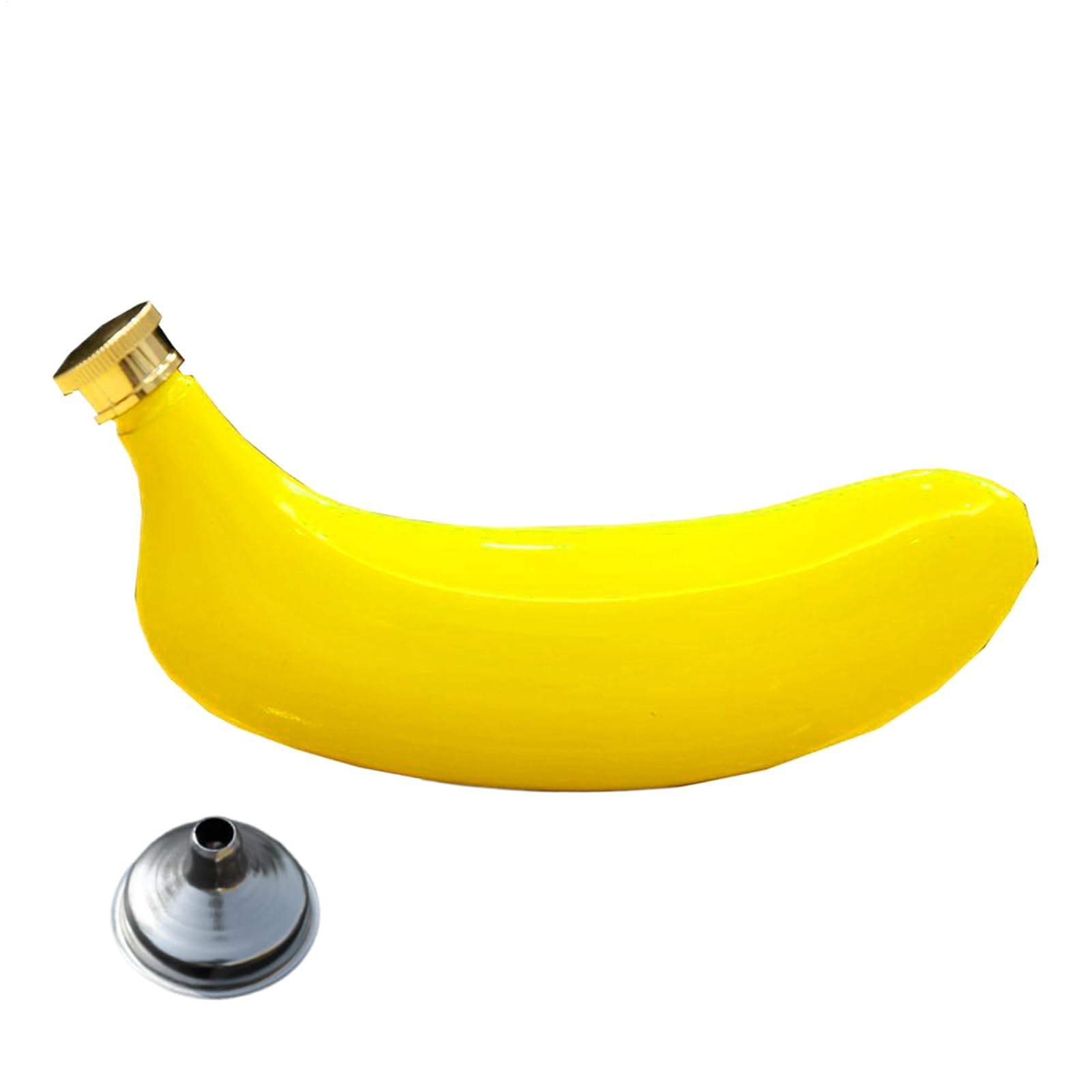 Muiltvoe Liquor Bottles, 5oz Banana Shaped Decorative Wine Pot, Stainless Steel Pocket Bottle, Leakproof Portable Drink Container, for Whiskey, Vodka, Brandy, Rum