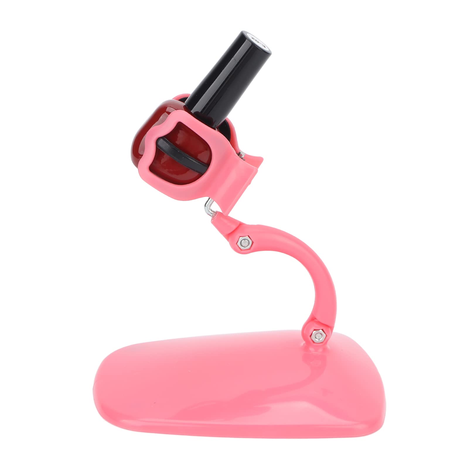 Brrnoo Pink Nail Polish Holder, Fingernail Painting Tools Hands Free Nail Polish Bottle Holder, Anti-Spill Nail Polish Base Pedicure & Manicure Accessories With Wide Base