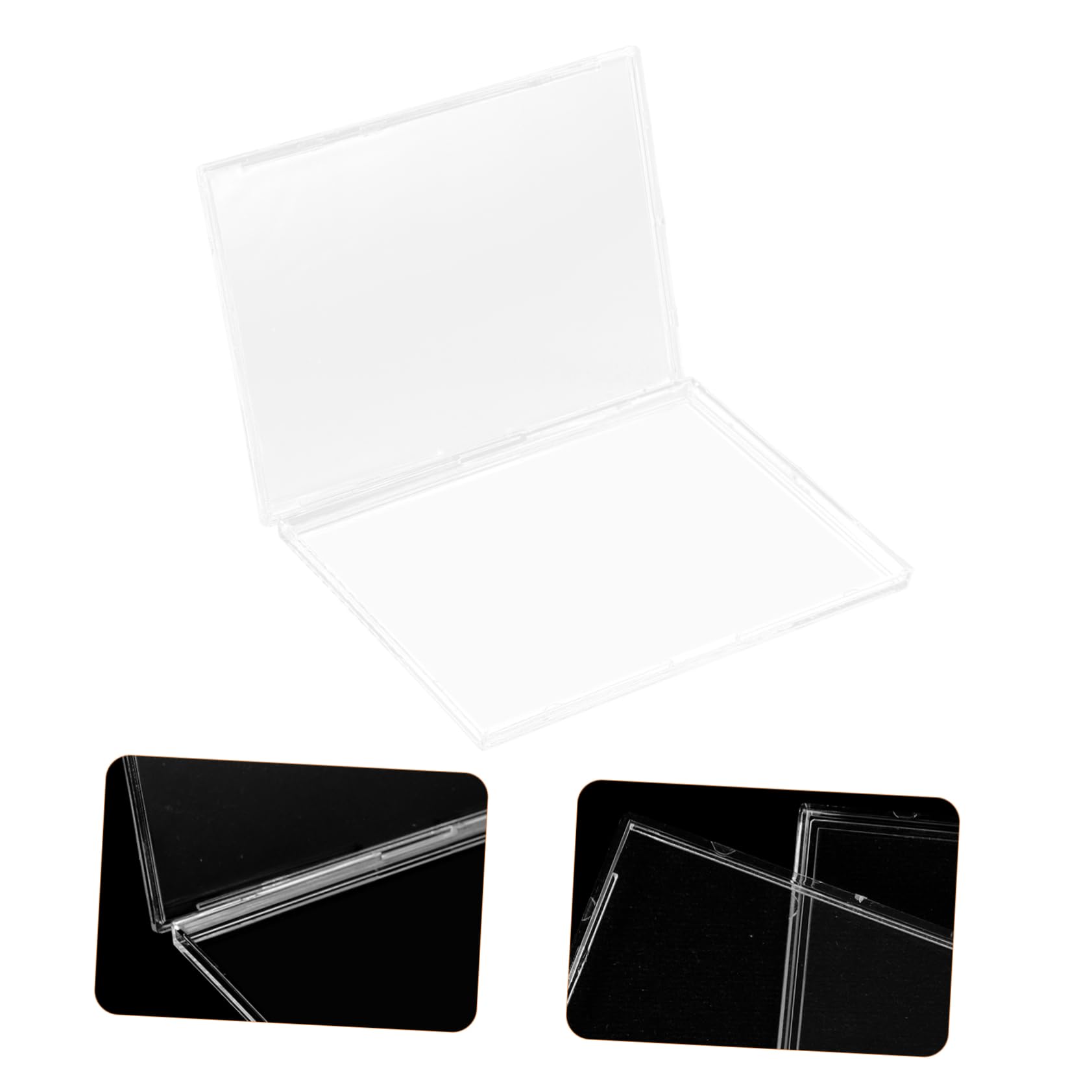 Uonlytech 4 Set Scatola Di Carte Protettivo Protettori Piccolo Protezione Chiaro Protettore Delle Carte Collezionabili Display Titolare Sottile Multiplo Trasparente Acrilico 10 Pezzi * 4