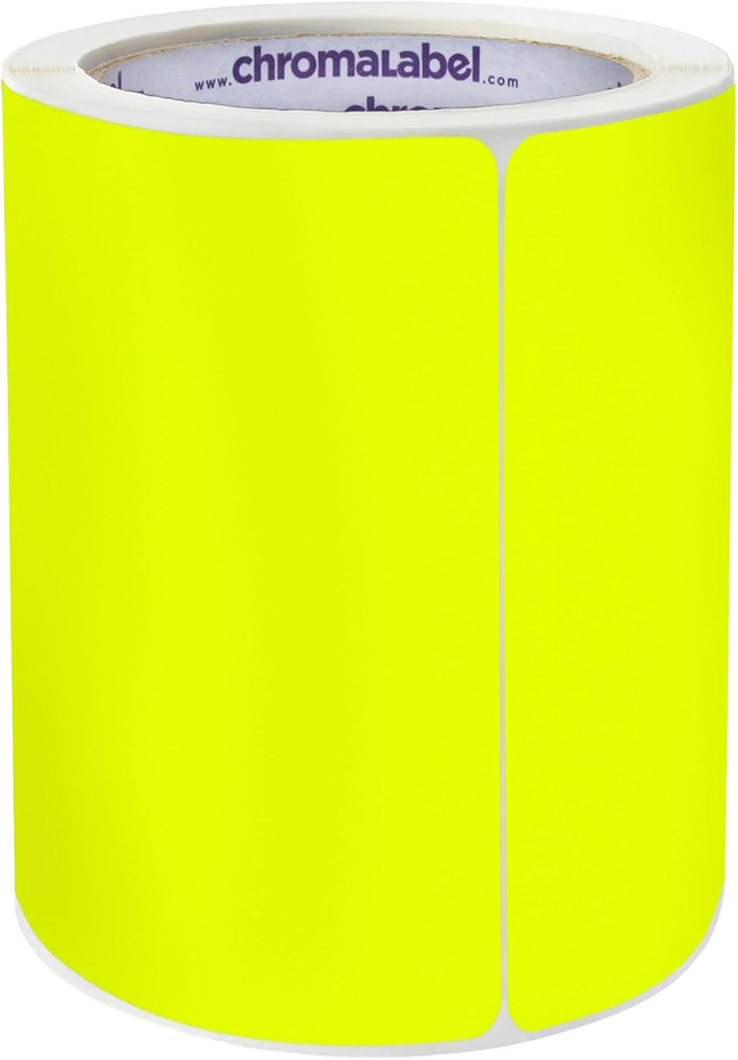 ChromaLabel 3 x 5 inch Permanent Color Code Rectangle Labels, 250 Stickers per Roll, Fluorescent Yellow