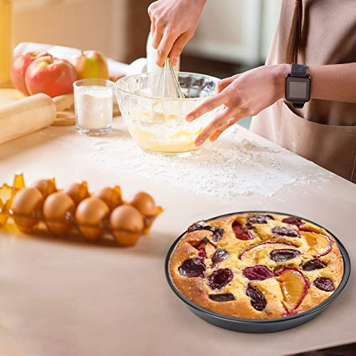 5 Pcs Nonstick Bakeware Set,Carbon Steel Baking Set Include Loaf Pan,Cookie Sheet, Loaf Pan, Square Pan, Round Cake Pan, 12 Cups Muffin Pan,2 Mini Oven Mitts,1 Round Dish Sponge and 1 Basting Brush
