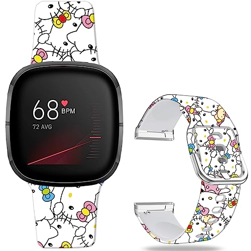 Bracelet silicone rose interchangeable pour Fitbit Sense 2 et Versa 4