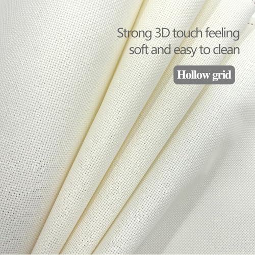 Image of 14CT Aida Cloth - 30x35 Inch Cross Stitch Fabric for Embroidery, Pre-Cut Needlework Material, Acid-Free, Durable Weave(Beige)