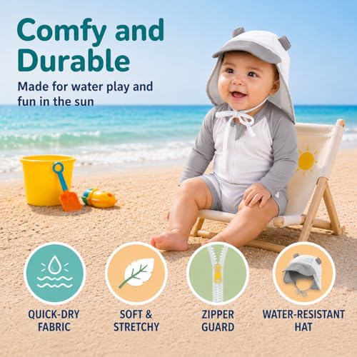 Image of Cuddle Club One-Piece Sunzies Swimsuit UPF 50+ Sun Protective Sunsuit