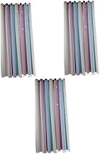 Garneck 3 Peças Cortinas De Tule Coloridas Cortina De Escurecimento De Quarto Cortina De Isolamento Térmico Cortina De Janela Transparente Cortinas De Camada Dupla Cortina De Sombreamento