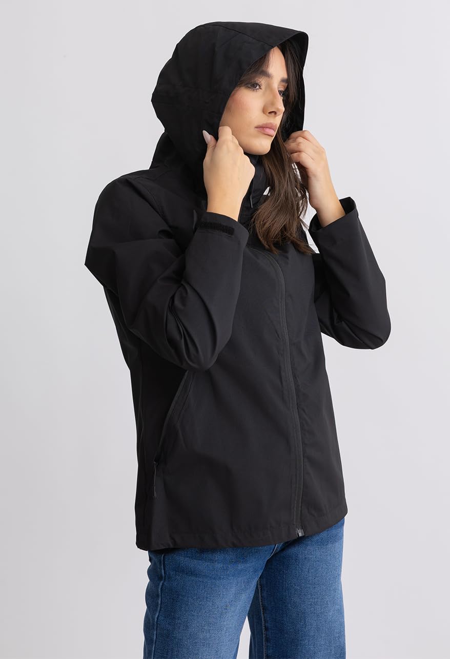 Giacca Impermeabile Donna Antivento Leggera con Cappuccio