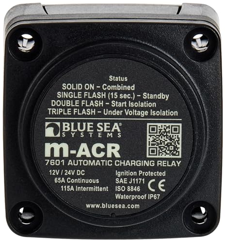 Image of Blue Sea Systems 7601 m-Series Automatic Charging Relay, 12 /24V DC, 65 Amp