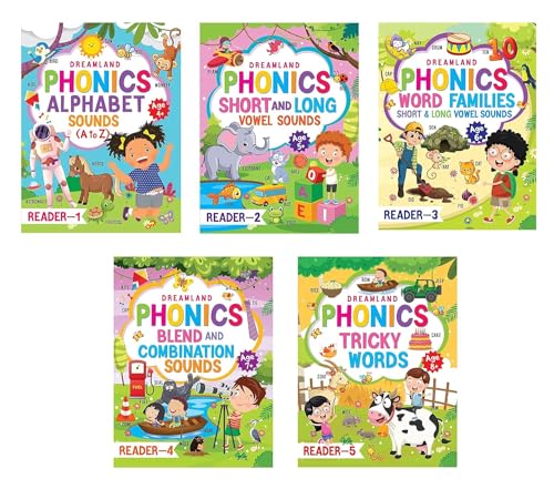 Phonics Reader 5 Books Pack for Children Age 3 -10 Years -Alphabe...