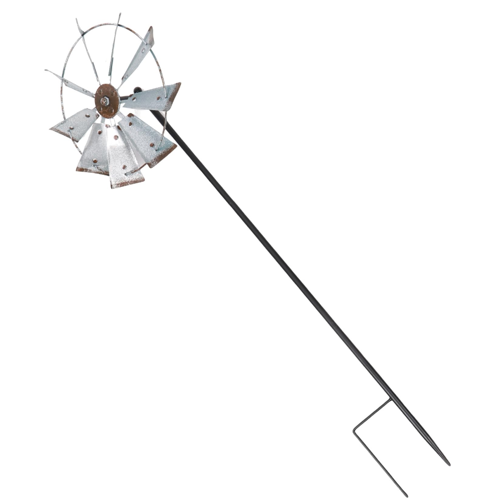 Molino de Viento de Metal para Jardín de Hierro para Exteriores