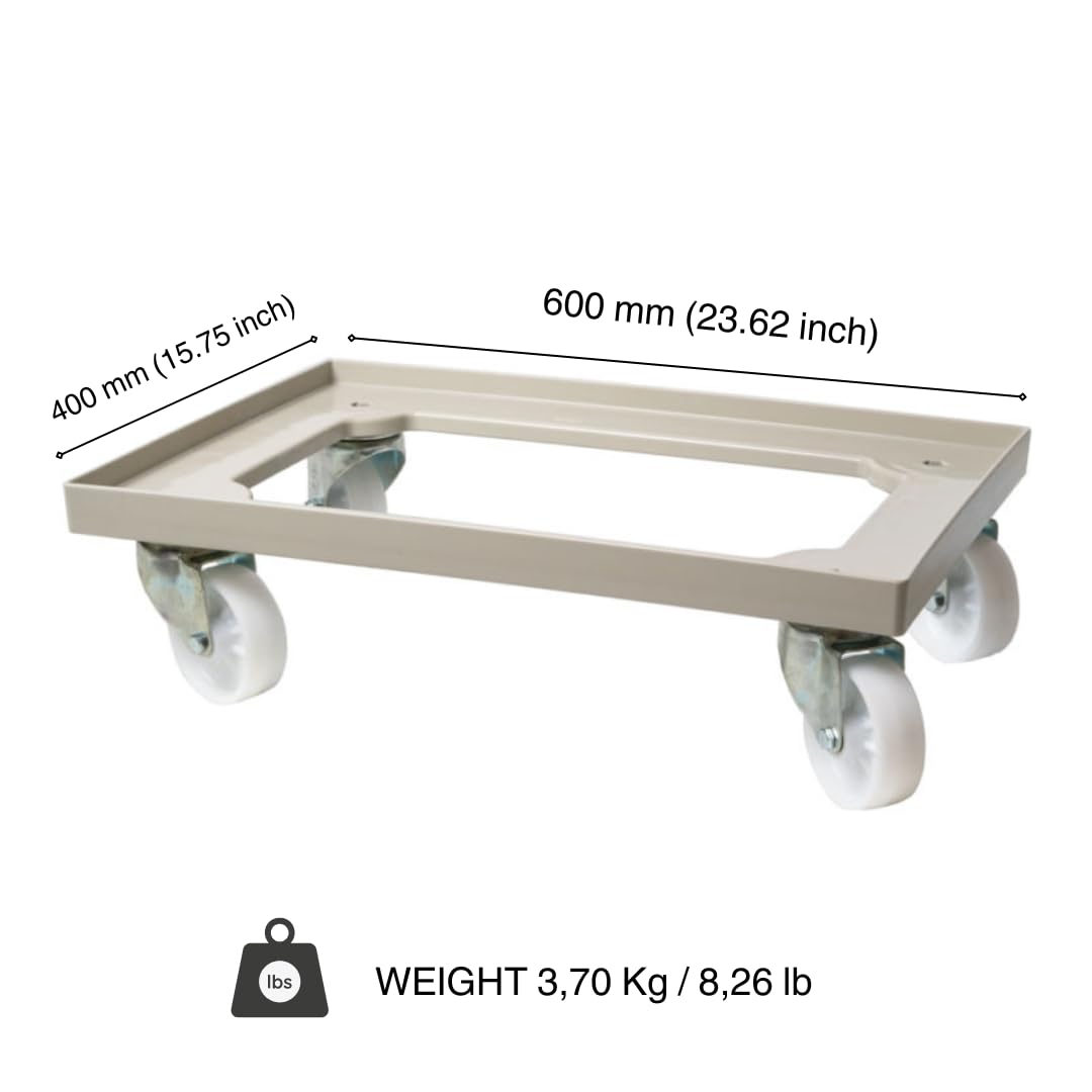L'Oro Del Sud Dough Box Dolly/Cart, Fits 23.6