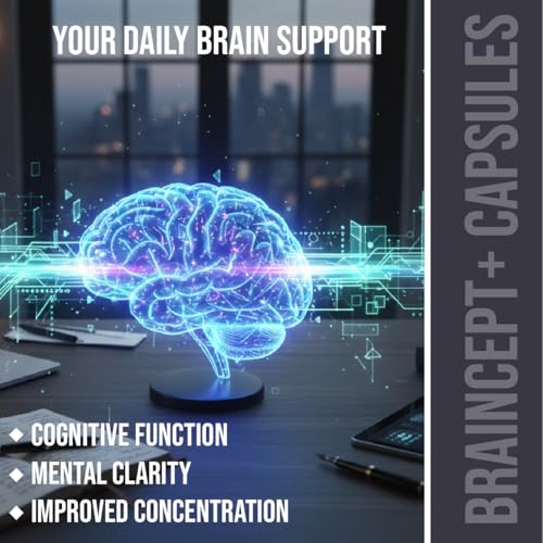 Image of (2 Pack) Braincept Capsules, Official Braincept Plus Nerve Support Supplement, Advanced Brain & Memory Health Formula with Natural Ingredients for Focus & Wellness (120 Capsules)