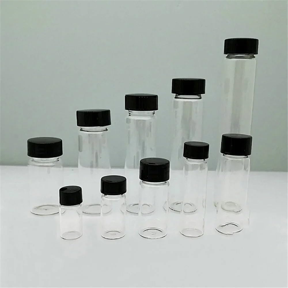Frasco de vidrio transparente de 2 ml a 60 ml for reactivo de laboratorio, frasco pequeño transparente for experimentos(5ml 100pcs)