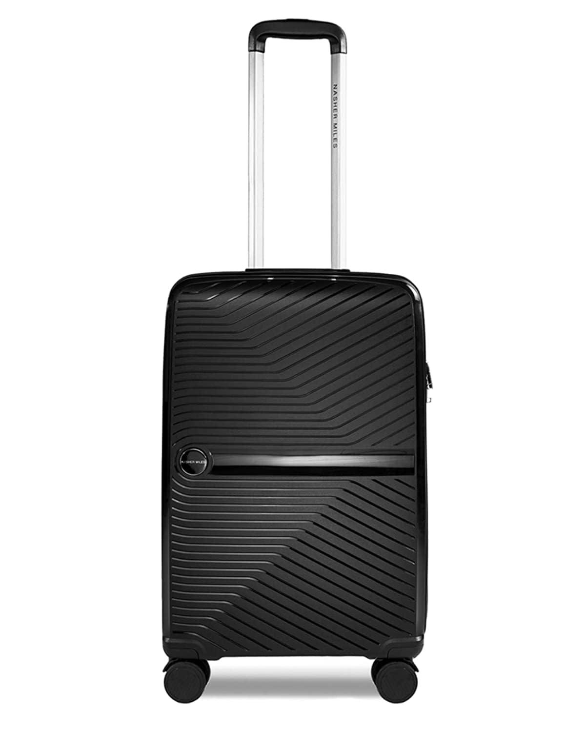 Bruges Hard-Sided Polypropylene Cabin Luggage 20 inch | 55cm | 8 Wheels Small Trolley Bag for Travel | Suitcase (Black)