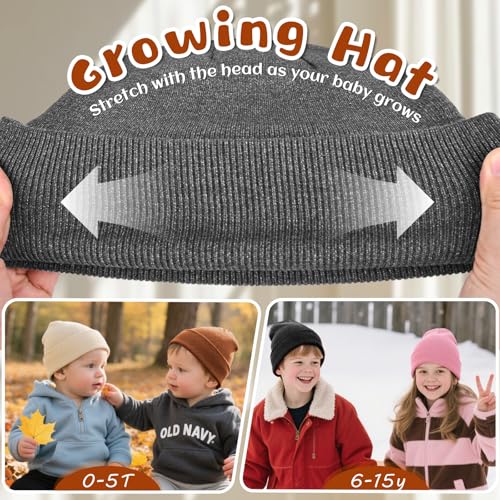 Image of ZOORON Toddler Beanie Boys Girls Beanies Kids Winter Hats Children Knit Cap